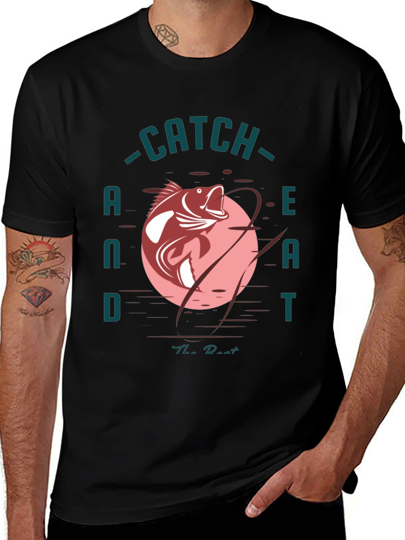 Variant 8 of Catch and Eat Fish Graphic T-Shirt