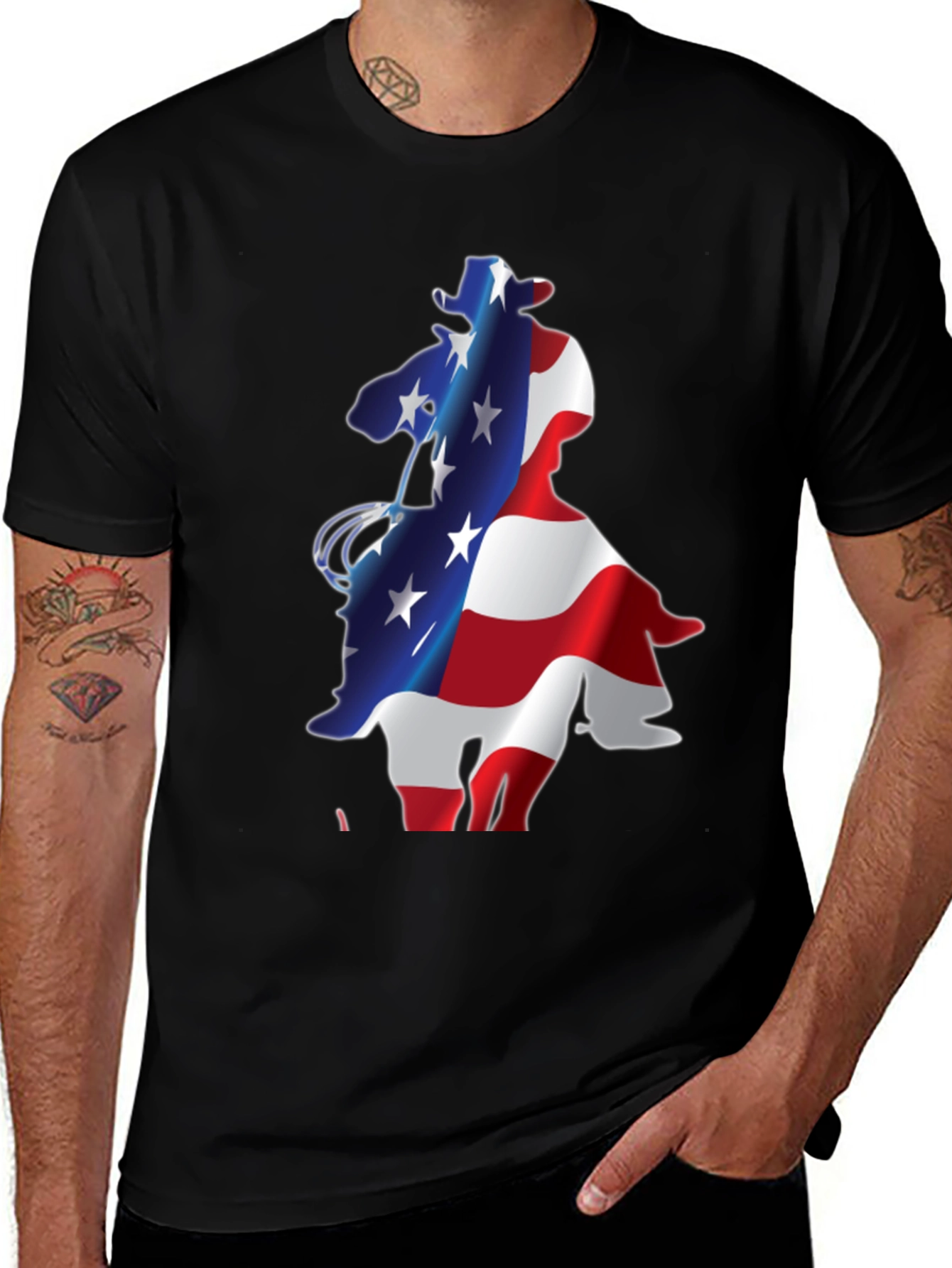 Variant 22 of American Cowboy Graphic T-Shirt