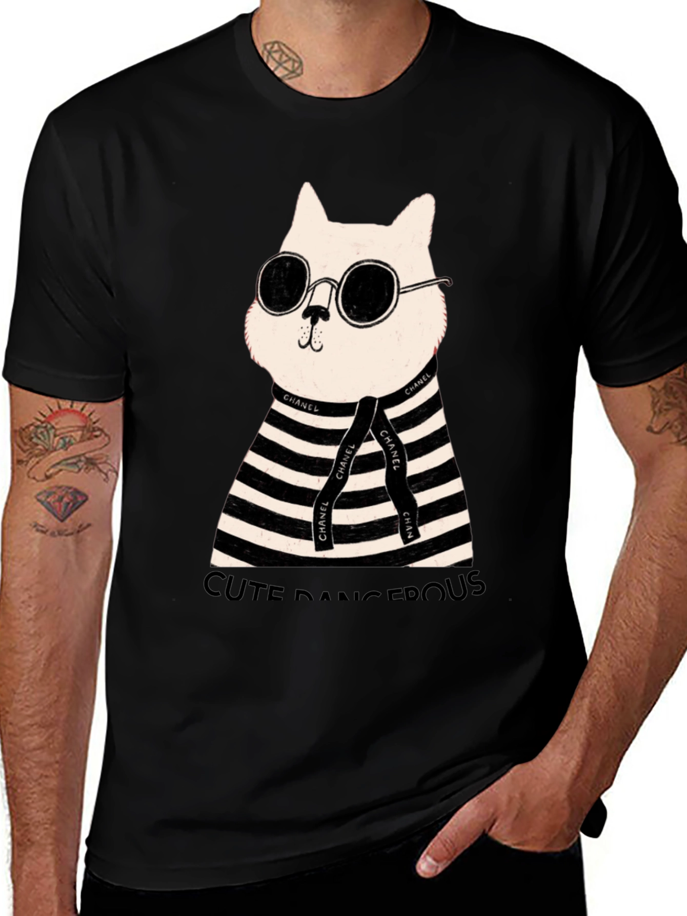 Cool Cat Tee - Cute Dangerous Graphic T-Shirt
