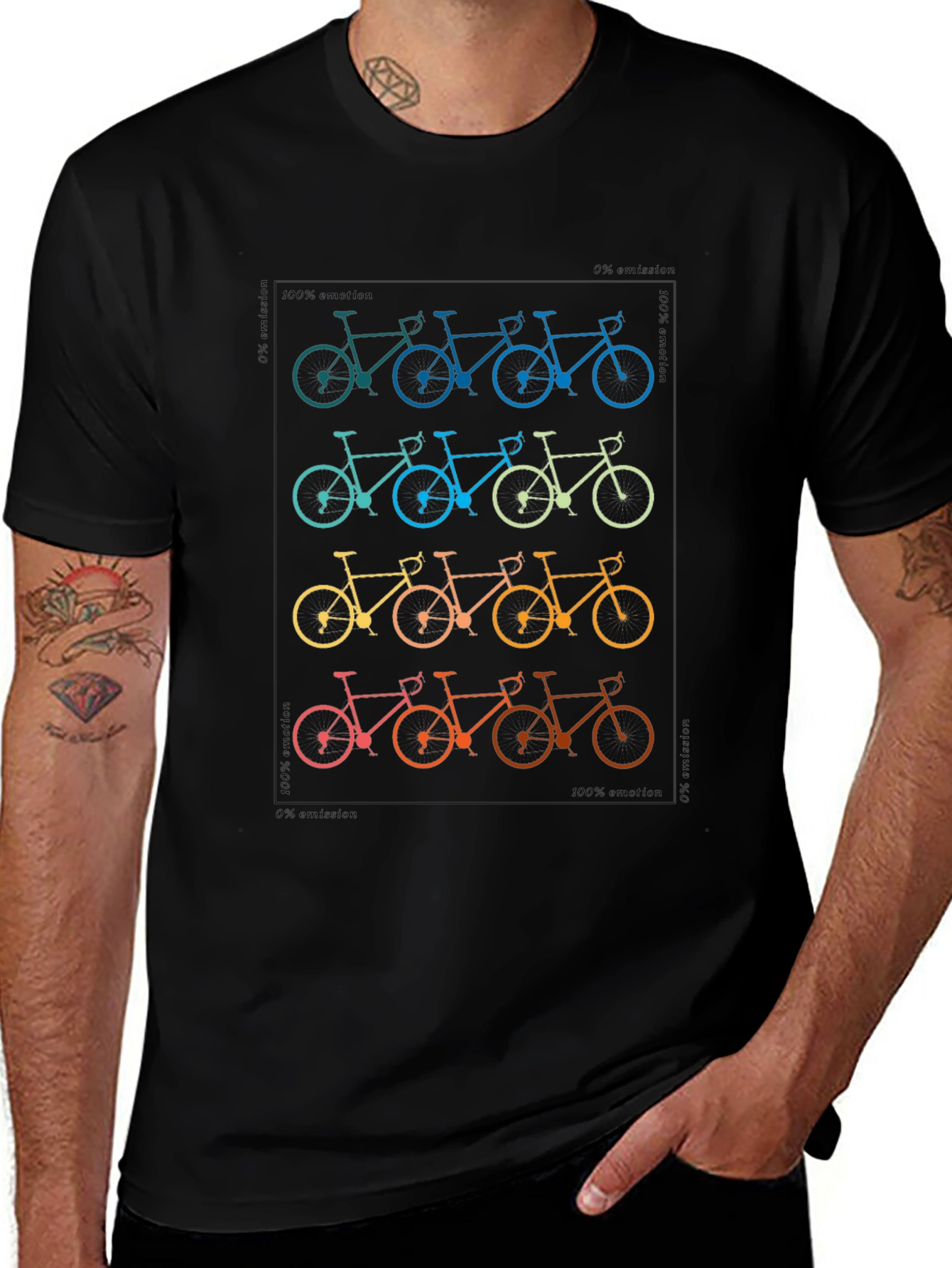 Variant 27 of Retro Bicycle T-Shirt - 100% Emotion, Eco-Friendly Design