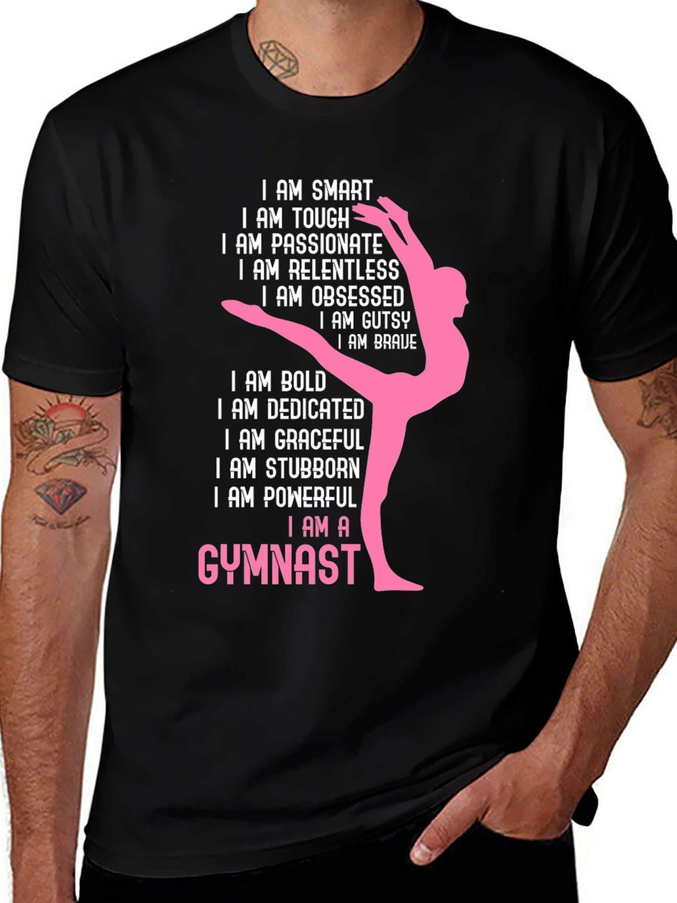 Variant 13 of Gymnast T-Shirt - Smart, Tough, Passionate Gymnast Tee
