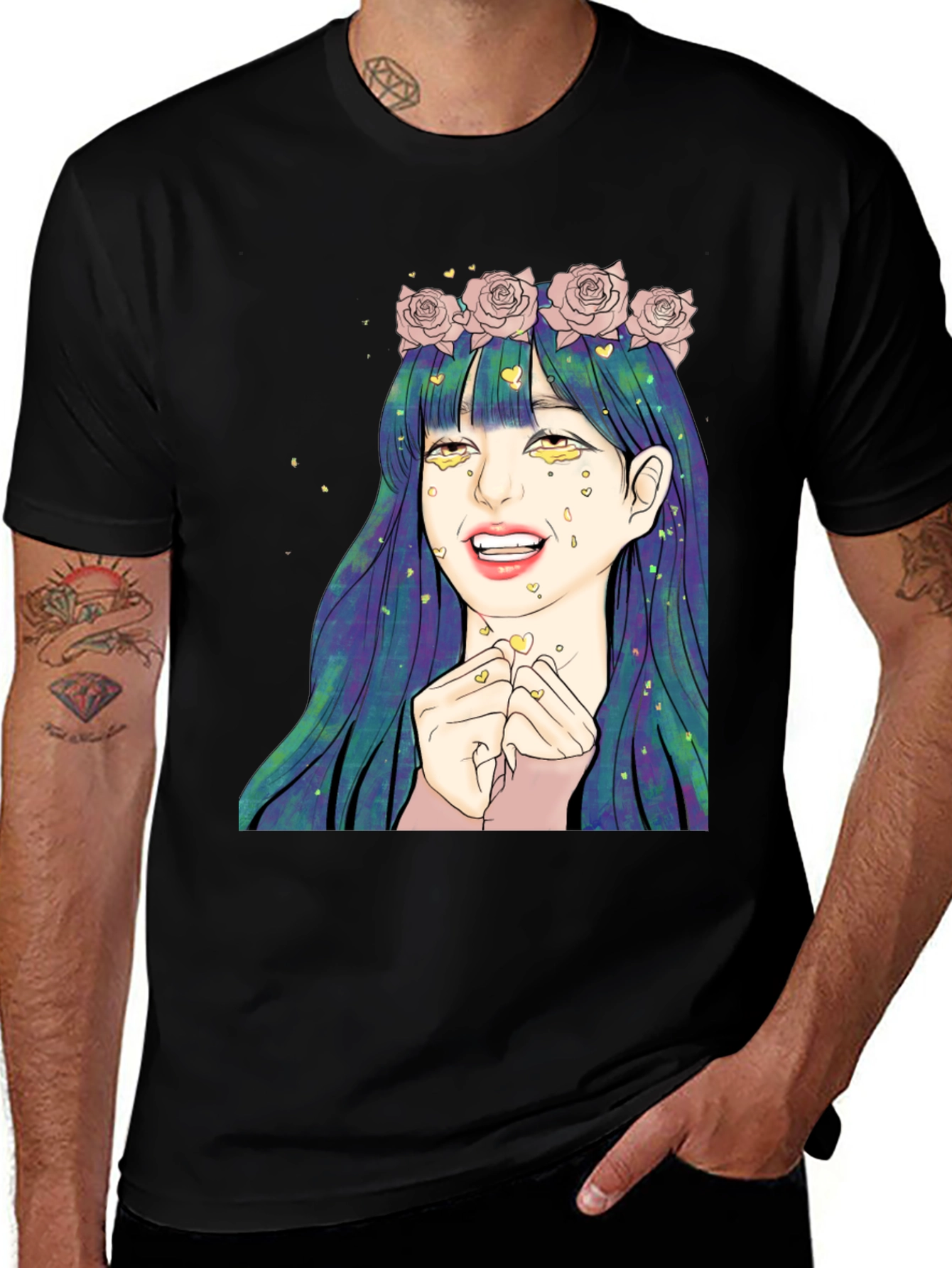 Variant 9 of Anime Girl Graphic Tee - Black Unisex T-Shirt