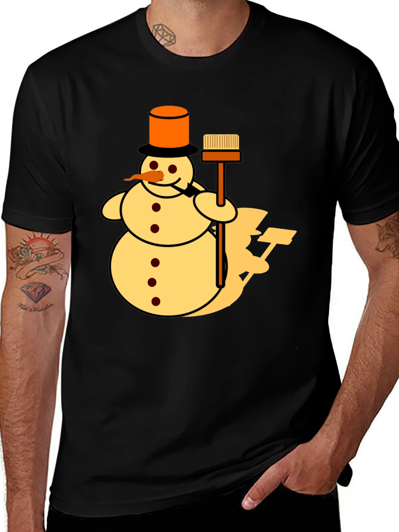 Variant 28 of Snowman Graphic Tee - Winter Holiday Shirt