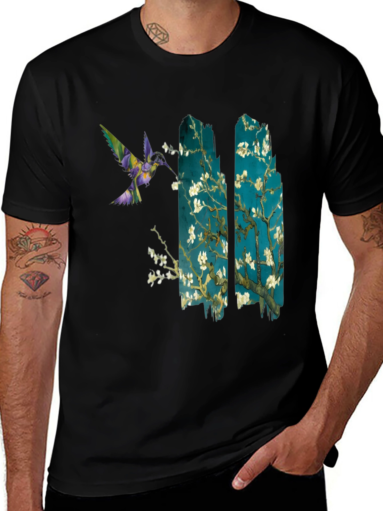 Variant 12 of Hummingbird & Blossoms Graphic Tee