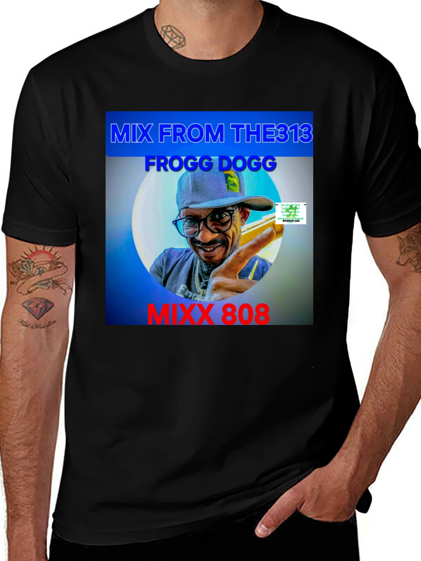 Variant 11 of Frogg Dogg MIXX 808 Black T-Shirt