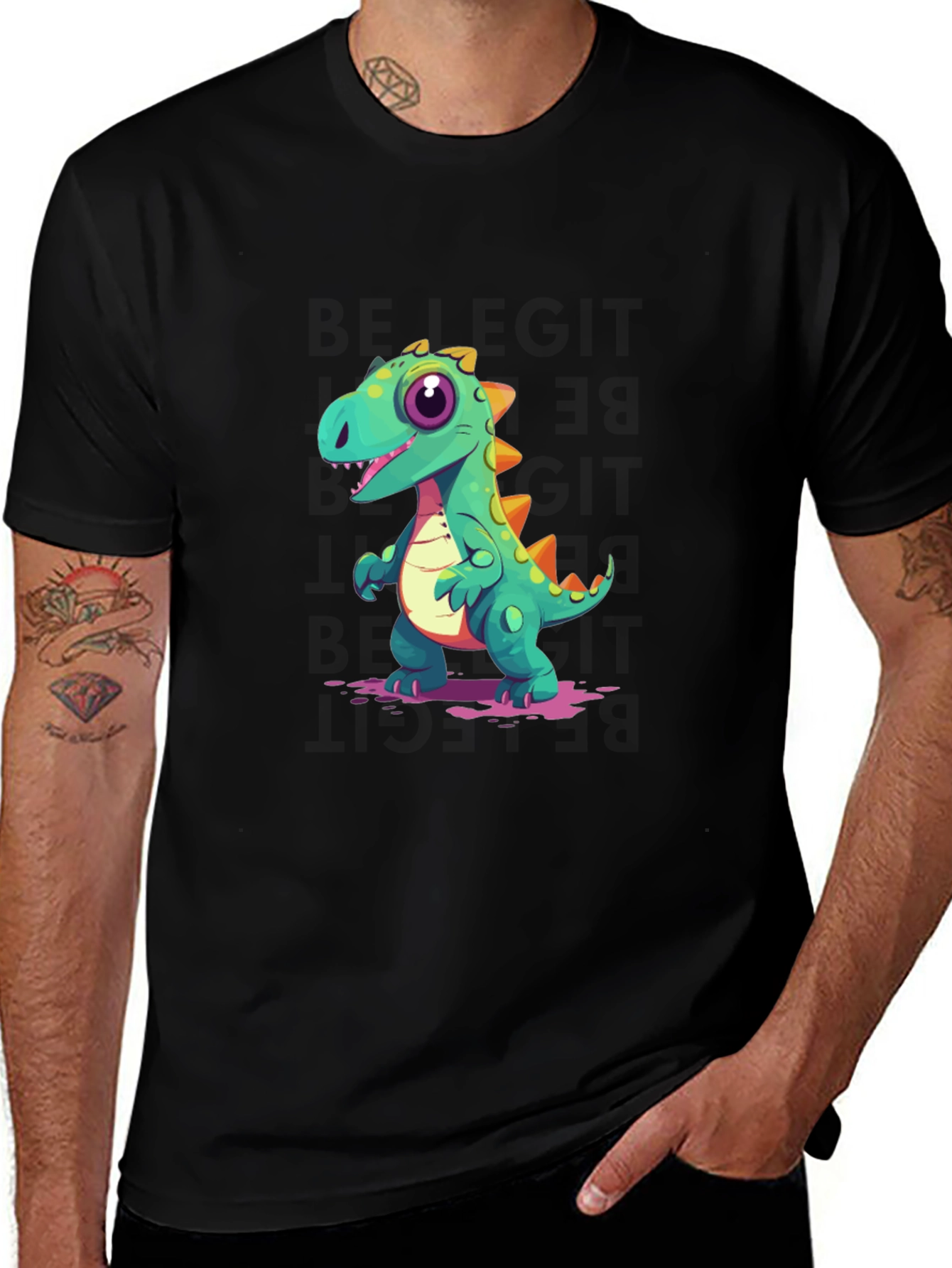 Variant 16 of Dinosaur Graphic Tee - Trendy Dino Design!