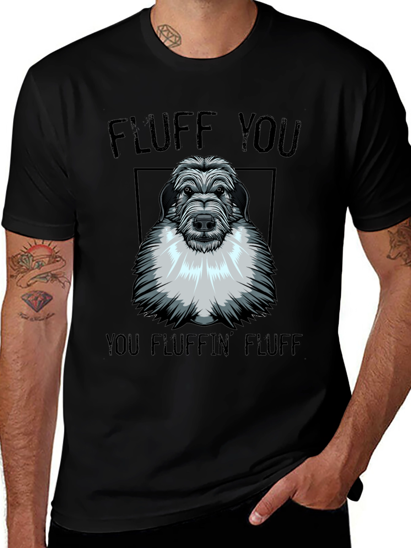 Variant 2 of Fluff You Funny Dog Graphic T-Shirt