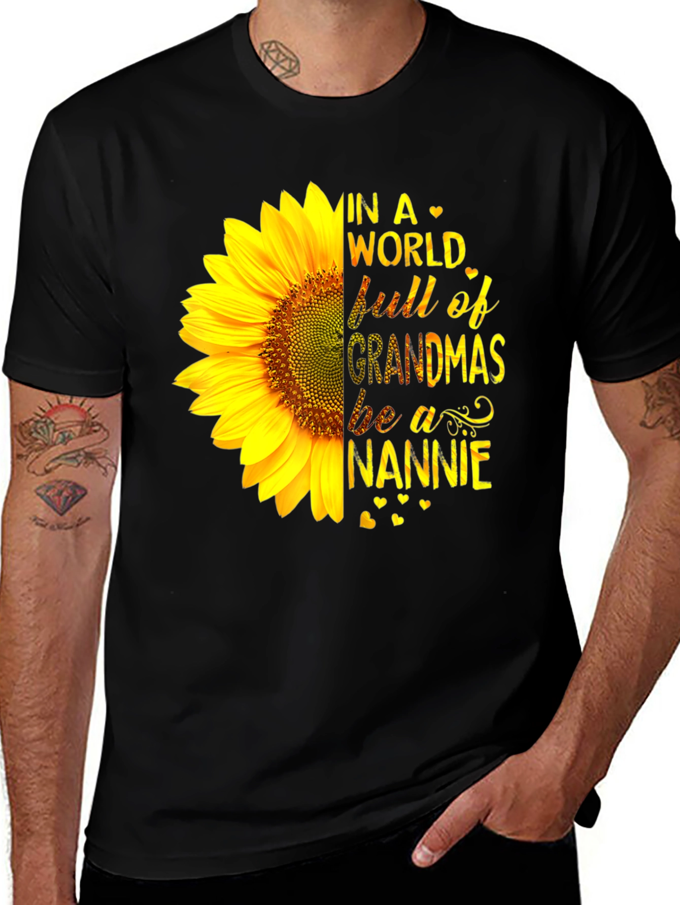 Variant 3 of Sunflower Nannie T-Shirt - Grandmas Tee