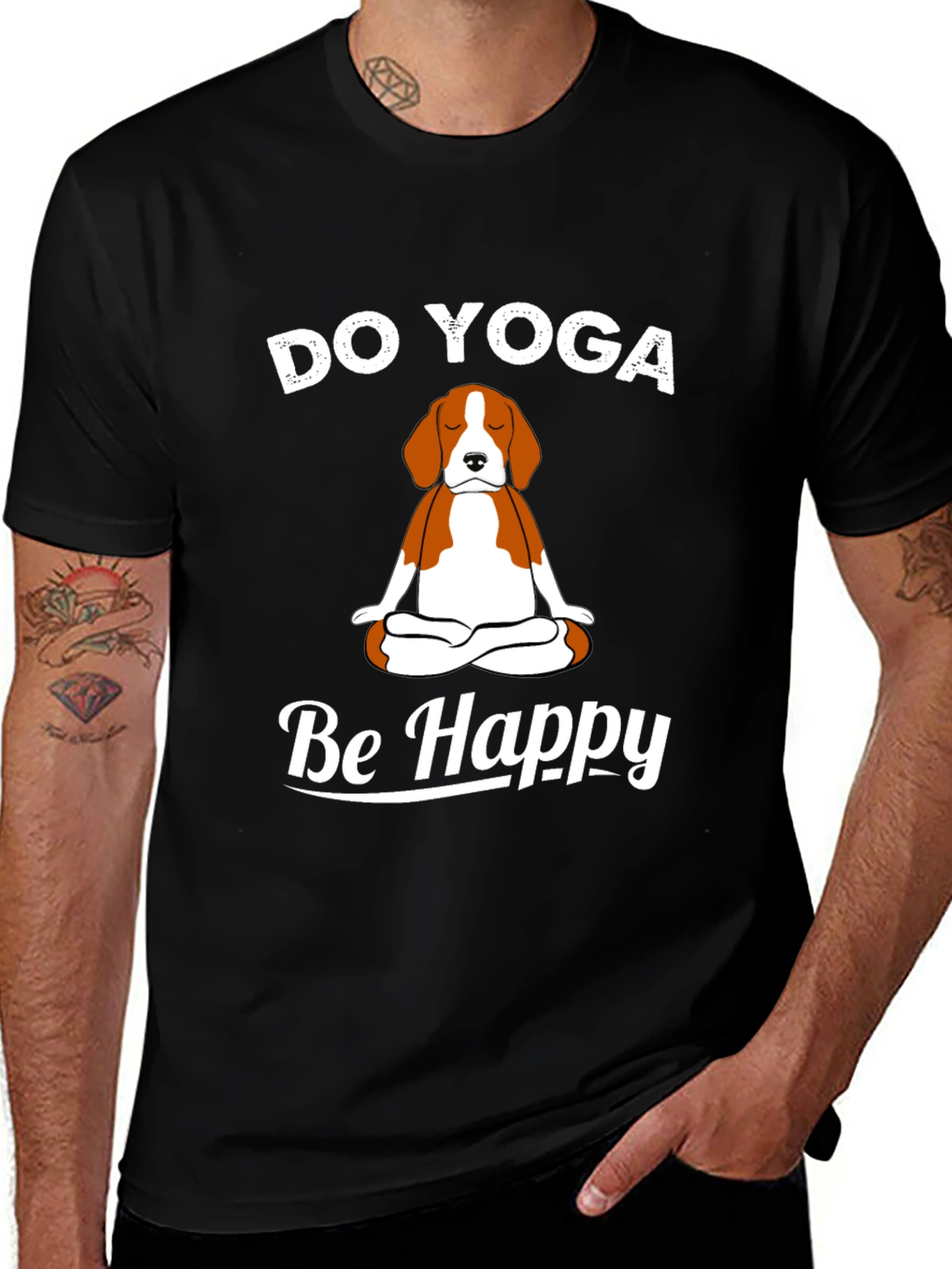 Variant 8 of Do Yoga Be Happy Dog T-Shirt