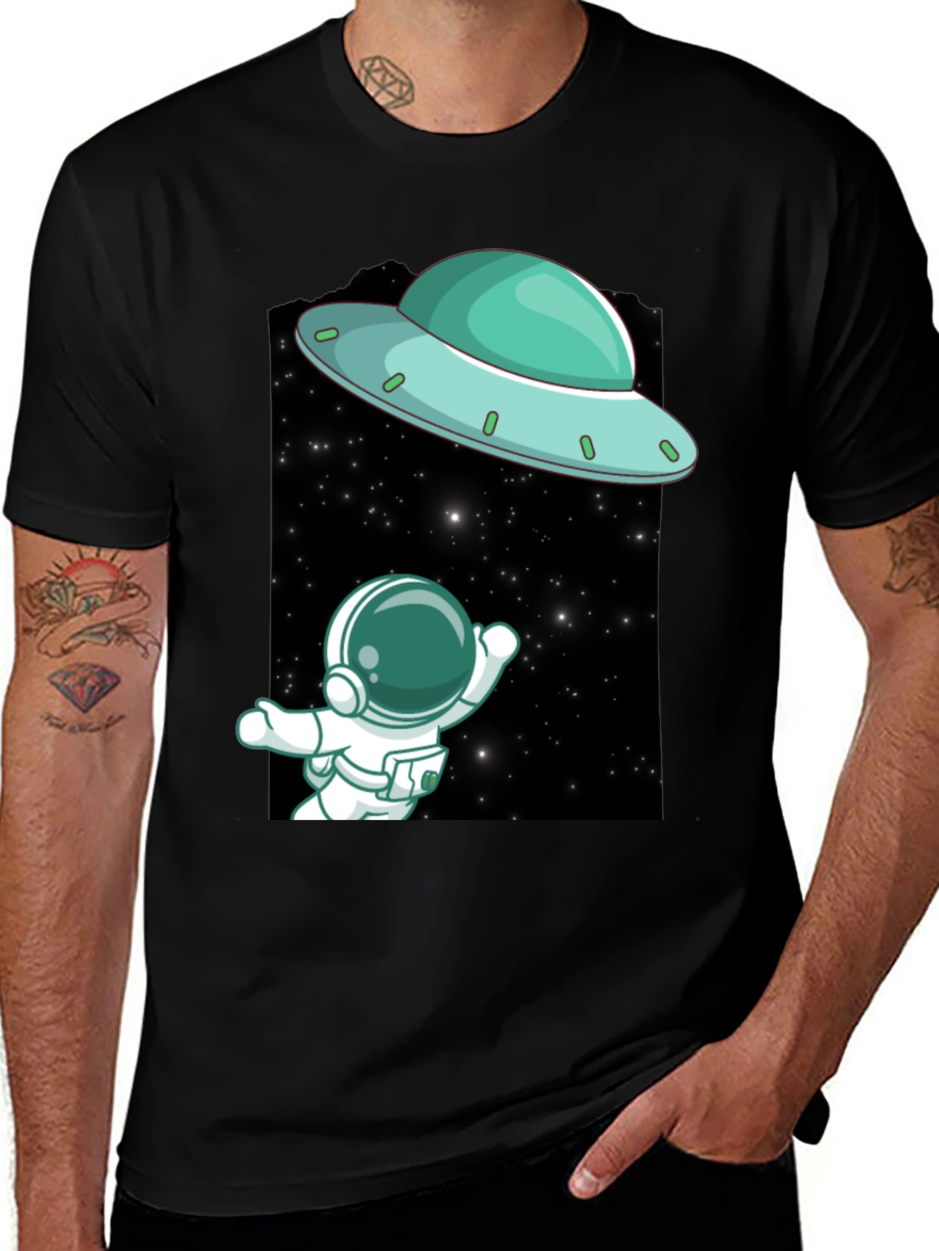 Variant 9 of Astronaut & UFO Graphic Tee
