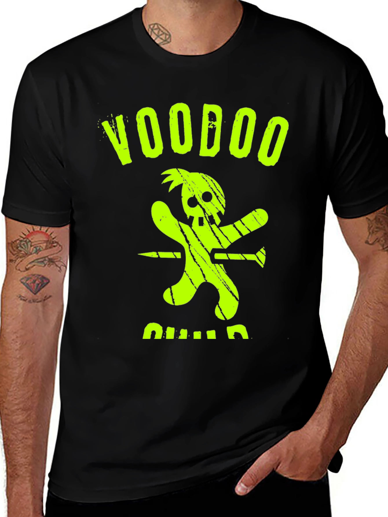 Variant 9 of Voodoo Child Graphic Tee - Black