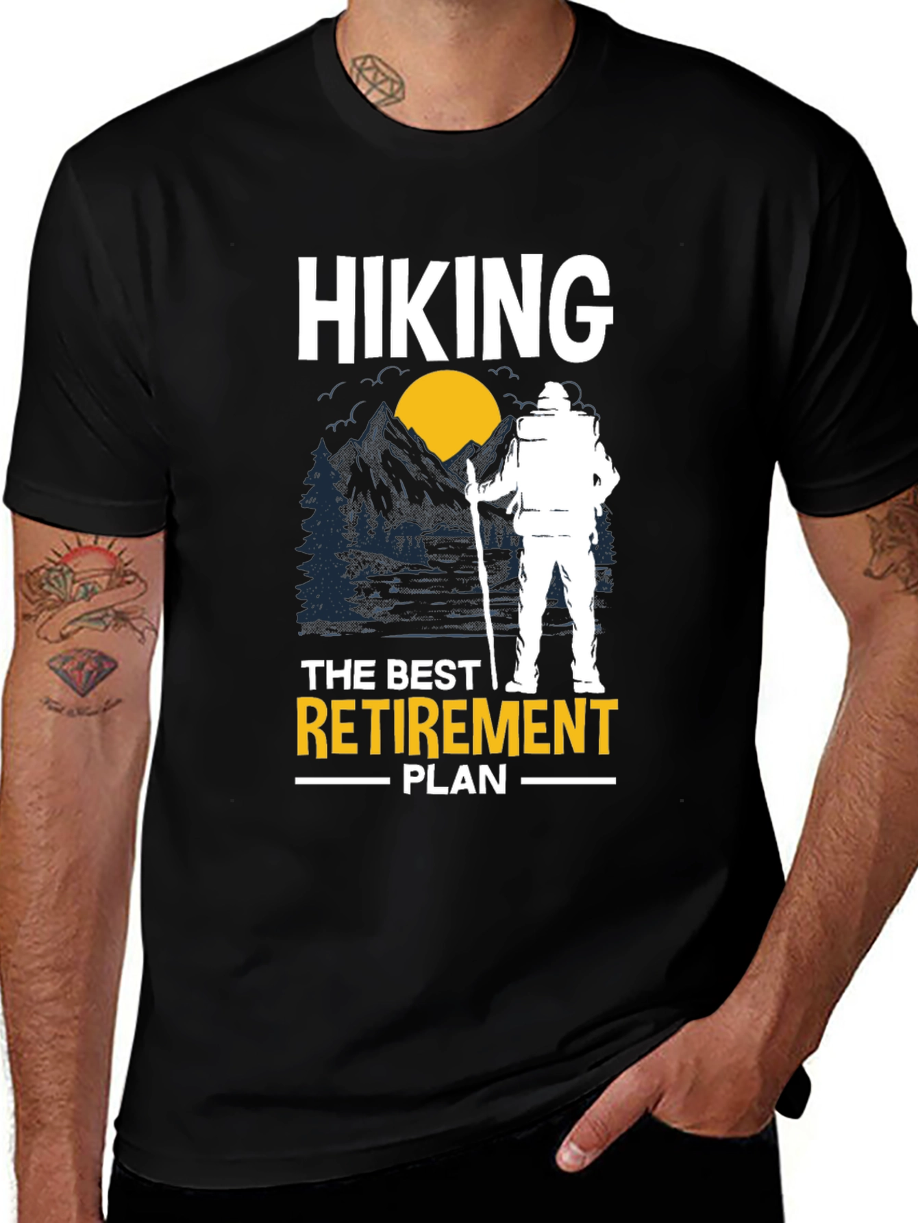 Hiking Retirement Plan Graphic T-Shirt