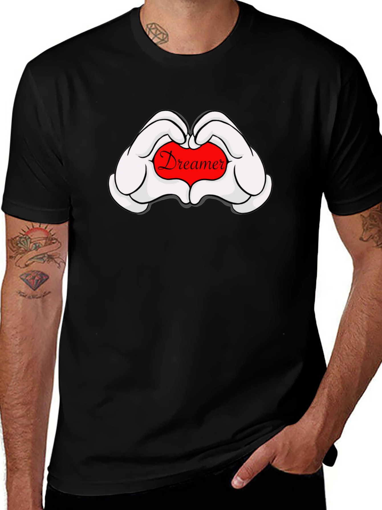 Variant 21 of Dreamer Hands Heart Graphic Tee