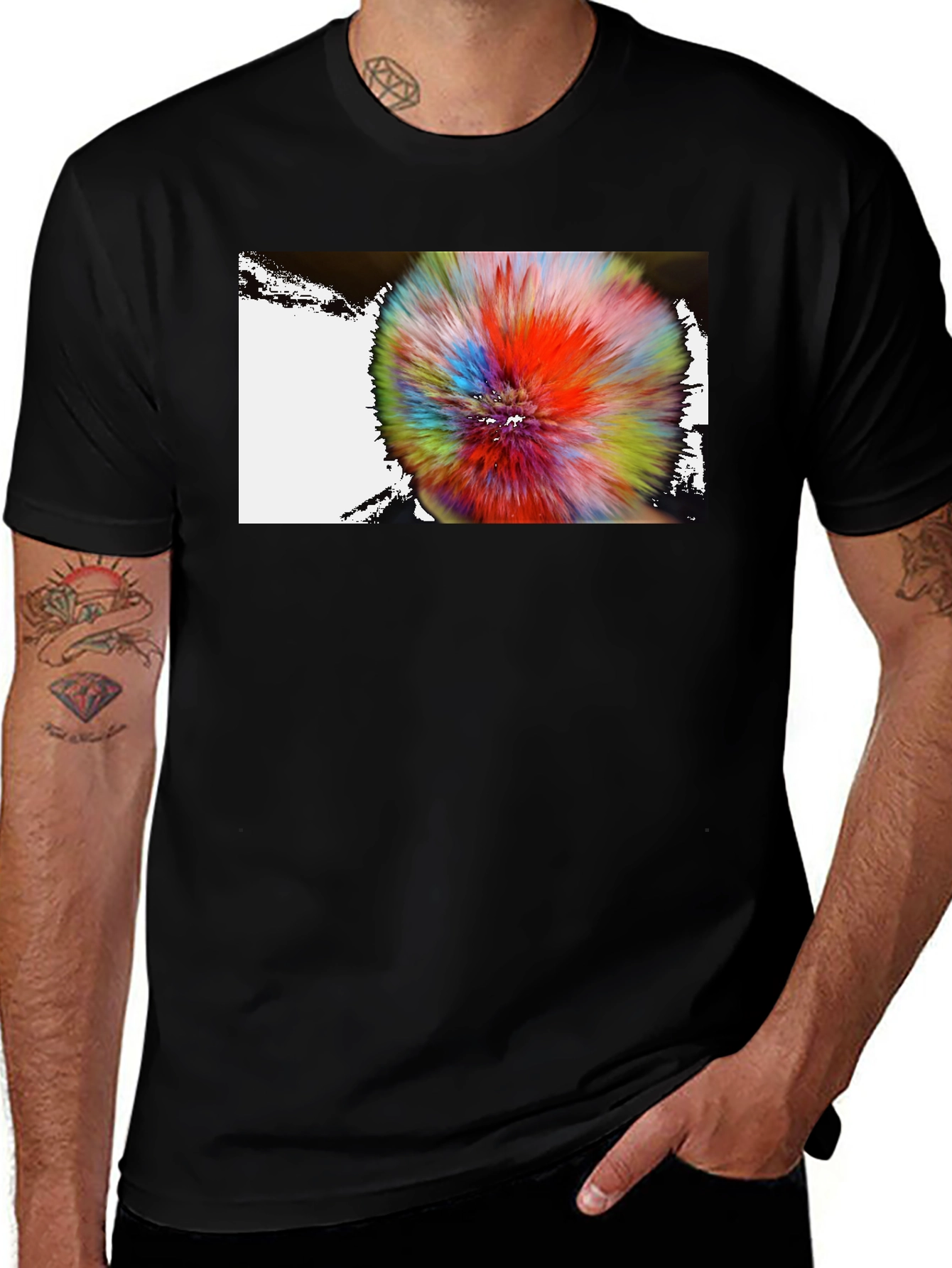 Abstract Burst Graphic Tee - Modern Art Shirt