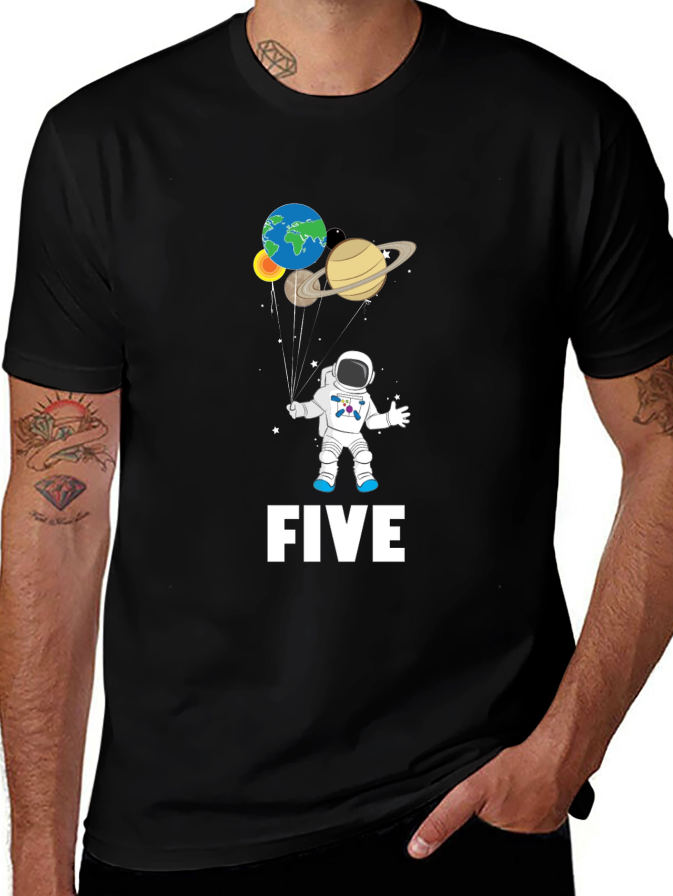 Astronaut 'Five' Birthday T-Shirt