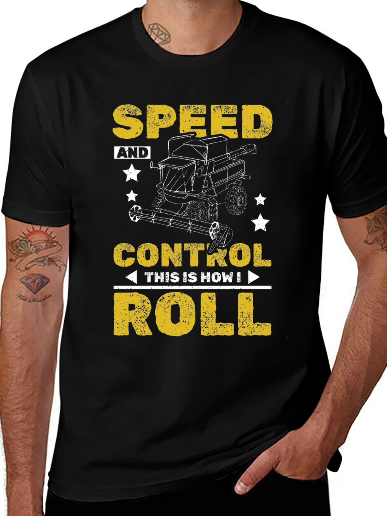 Variant 13 of Speed, Control, Roll Black T-Shirt