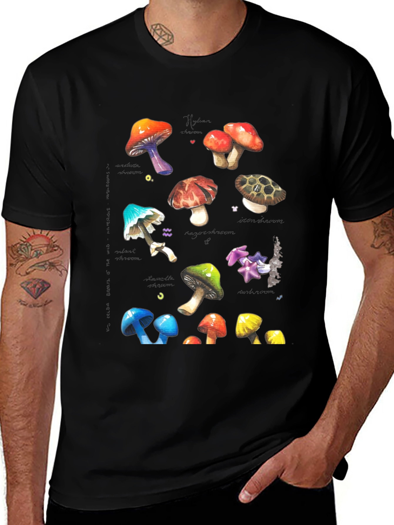Mushroom T-Shirt - Whimsical Fungi Design