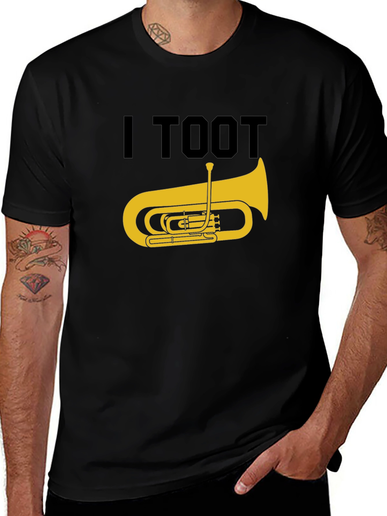 Variant 16 of I Toot Tuba Funny Music Lover Black T-Shirt