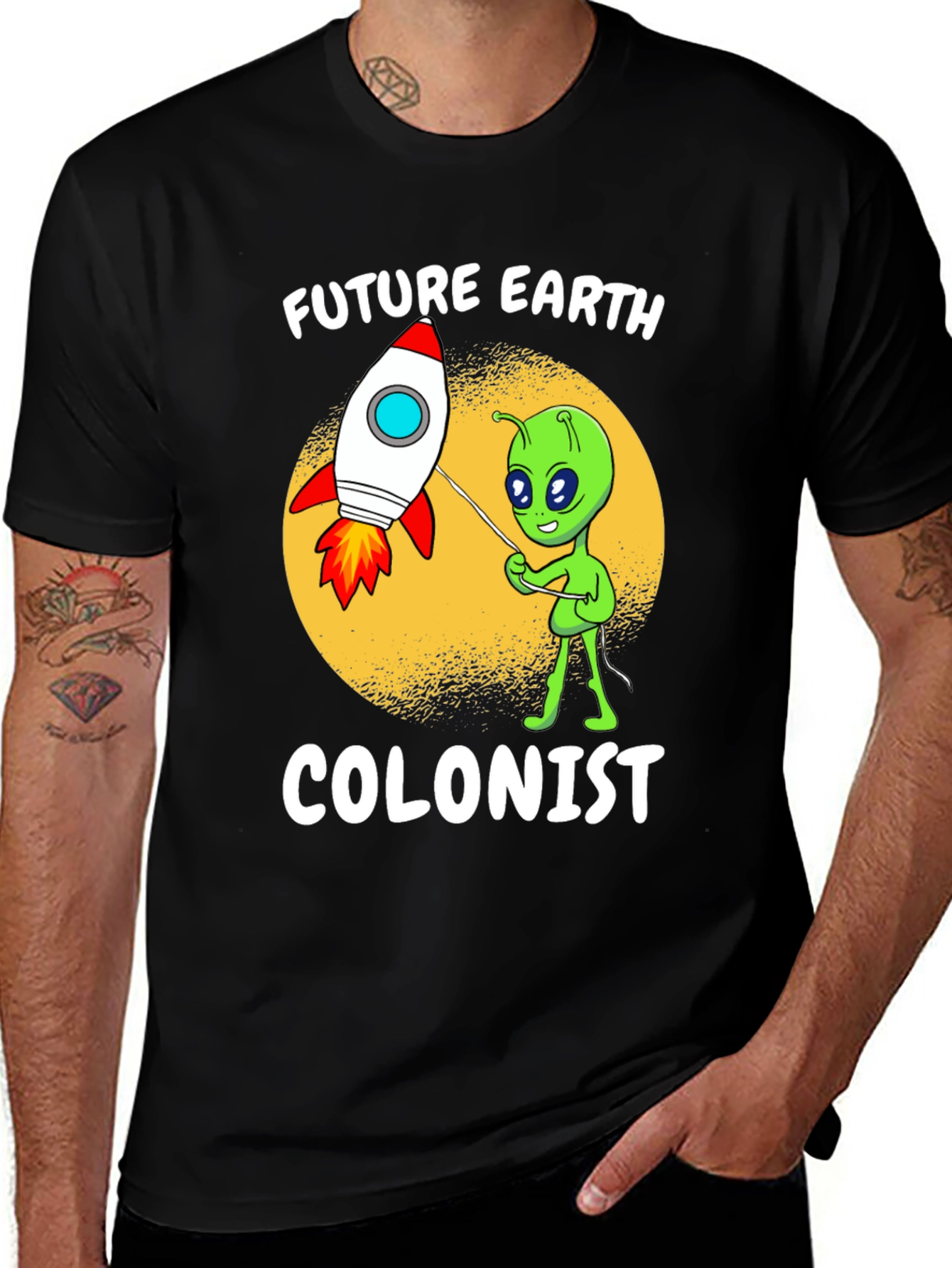Future Earth Colonist Graphic T-Shirt