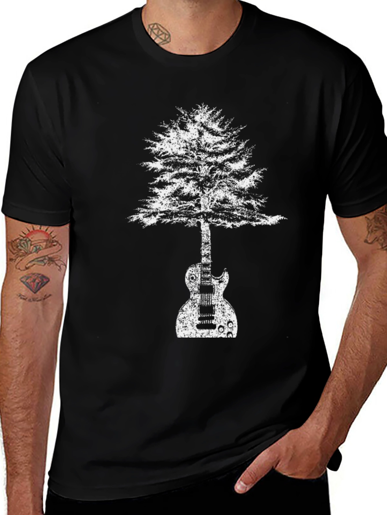 Guitar Tree Graphic Tee - Music Lover's T-Shirt