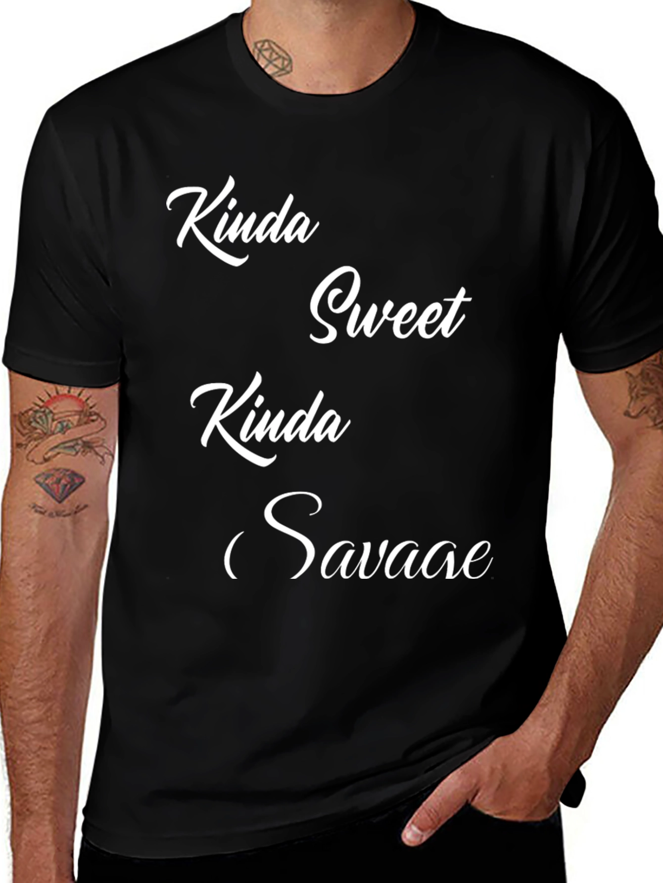 Variant 30 of Kinda Sweet Kinda Savage Black T-Shirt