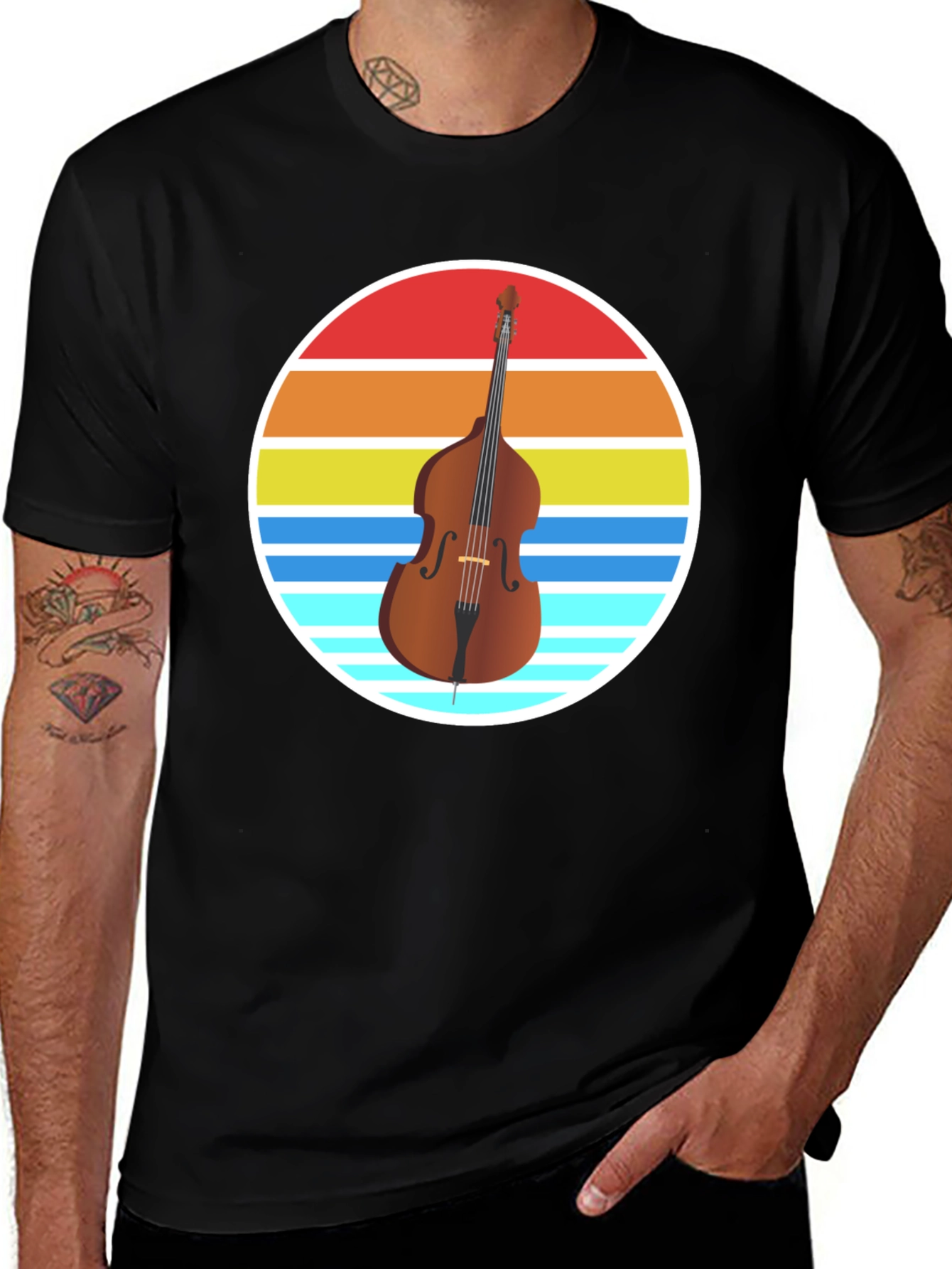 Variant 29 of Vintage Bass Sunset Graphic Tee