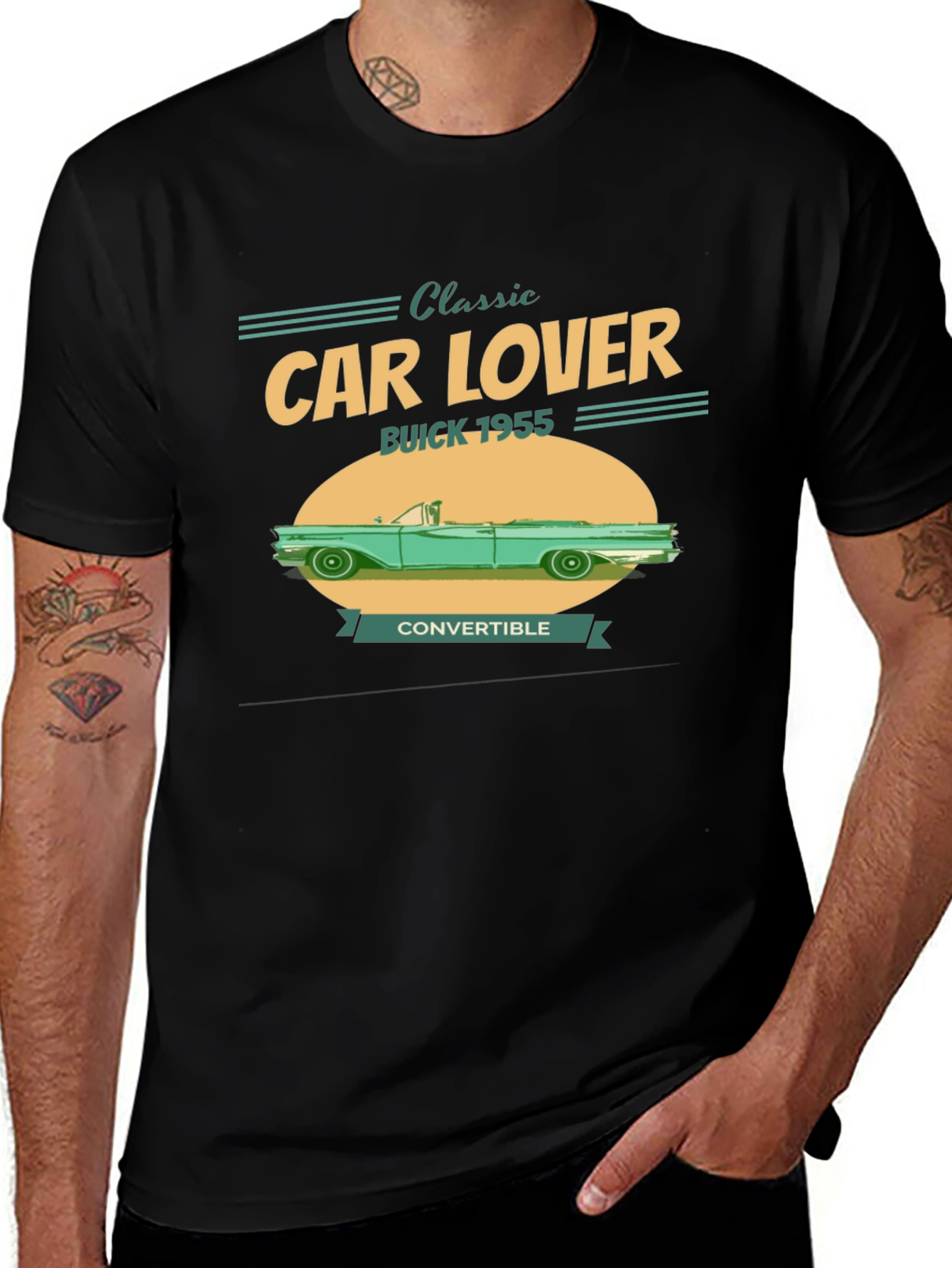 Variant 14 of Classic Car Lover Buick 1955 Convertible T-Shirt