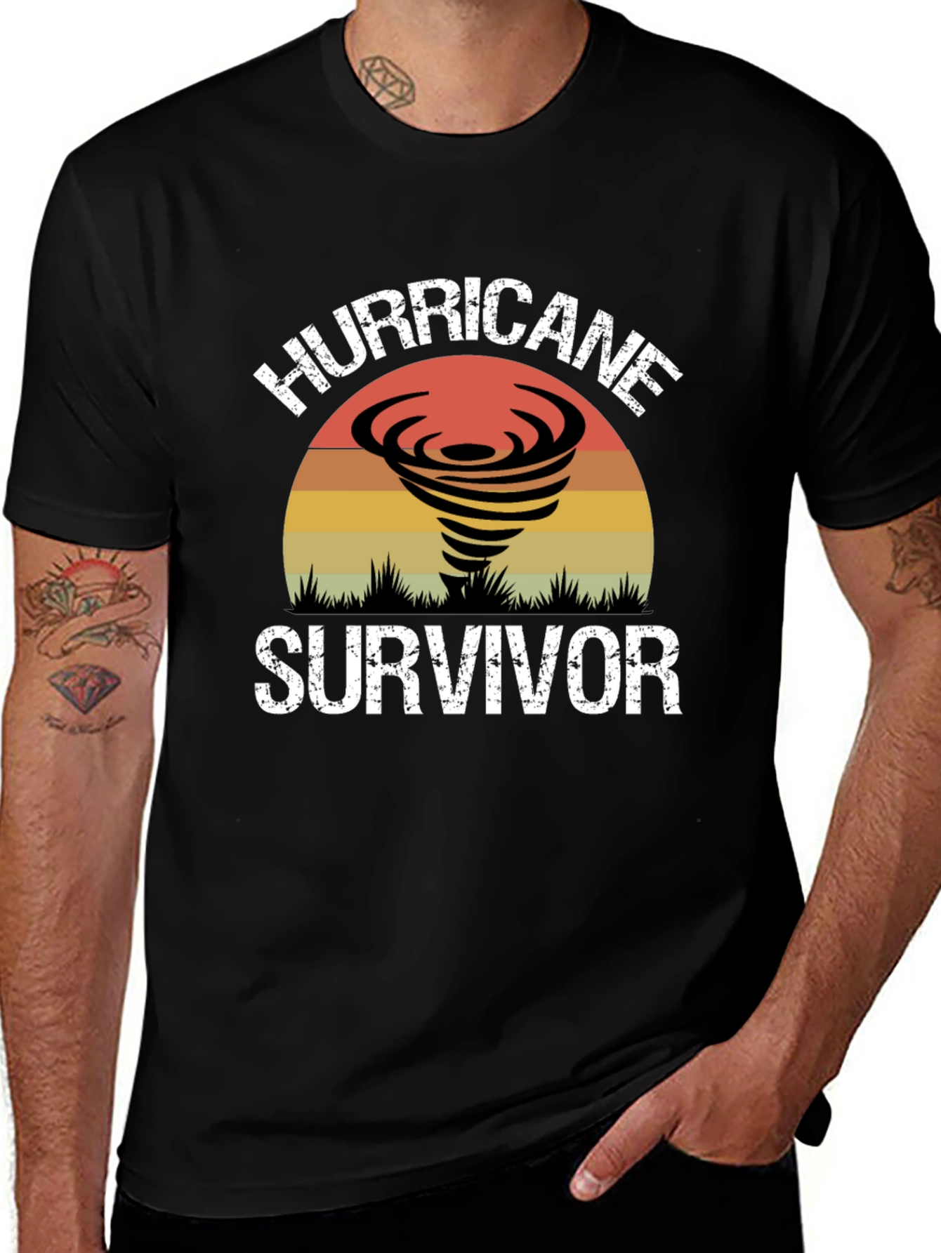 Variant 11 of Hurricane Survivor Black Graphic Tee
