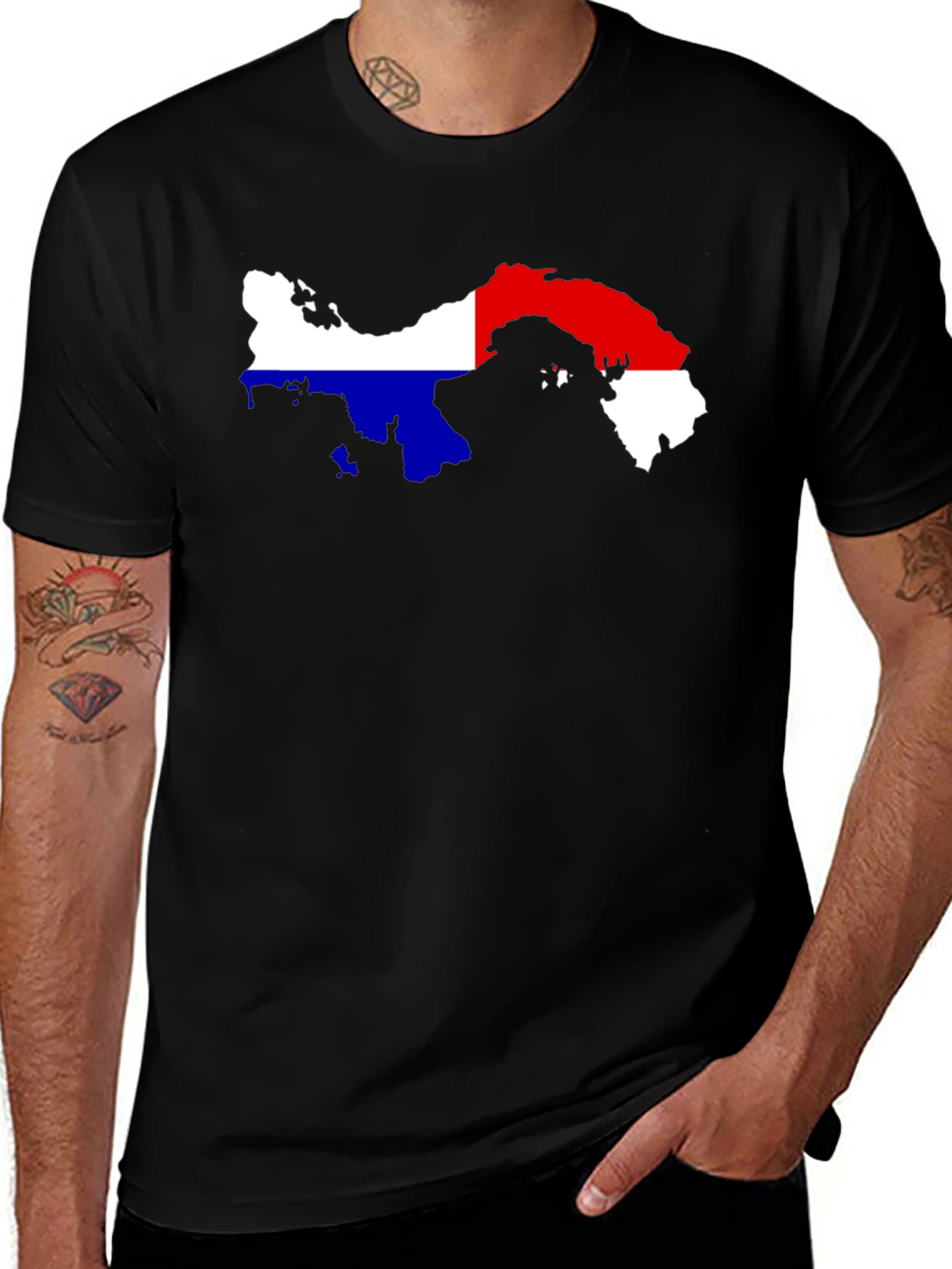 Panama Flag Map T-Shirt