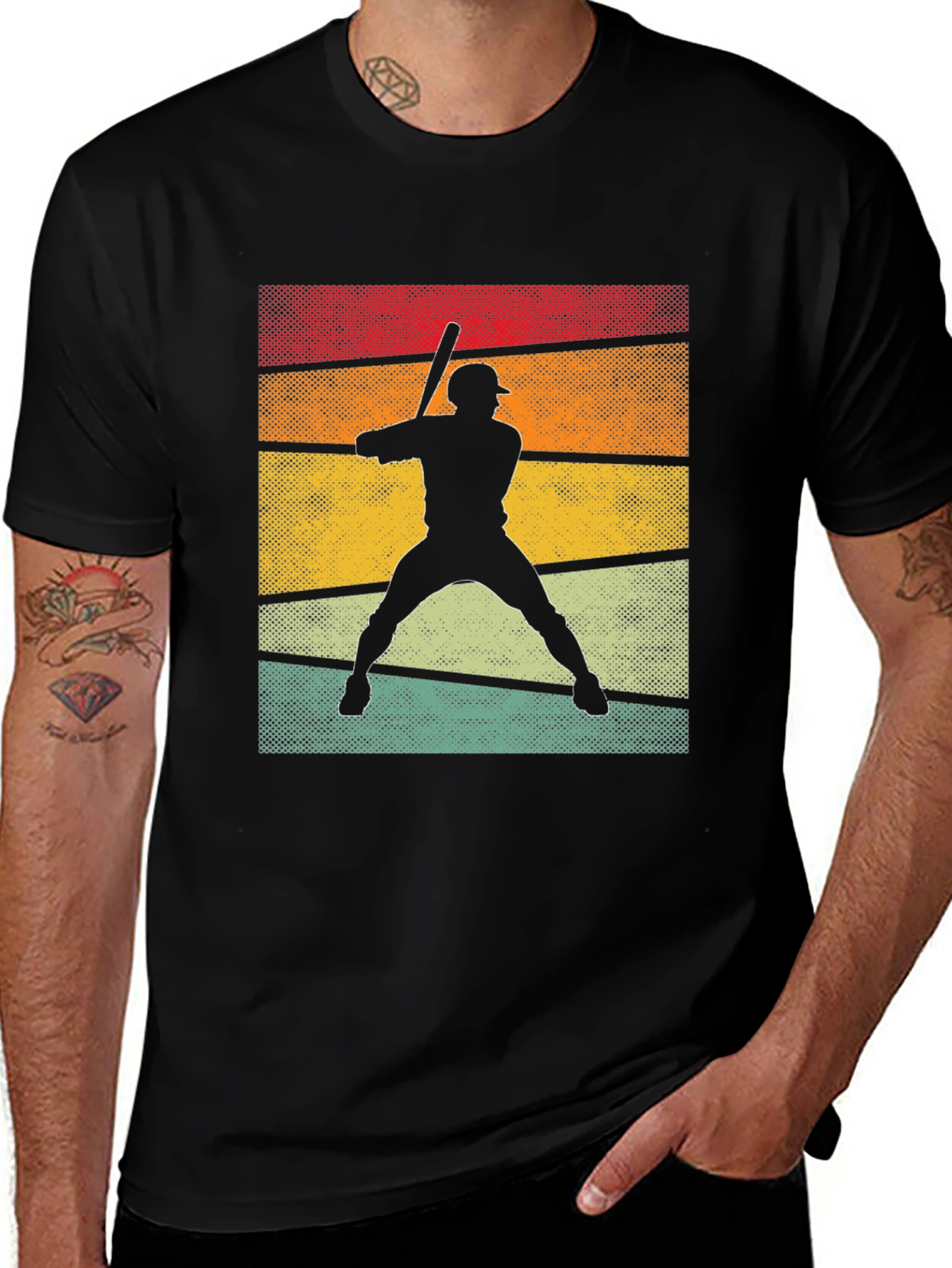 Variant 25 of Retro Baseball Player Graphic Tee