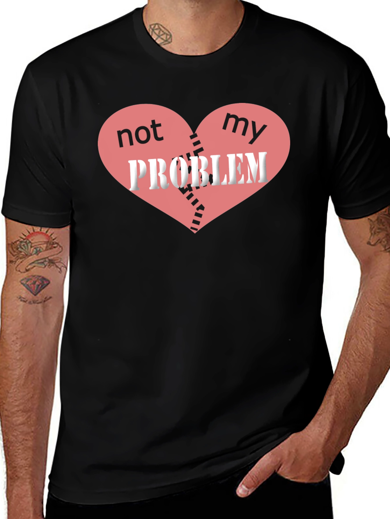 Variant 28 of Not My Problem Broken Heart Graphic T-Shirt