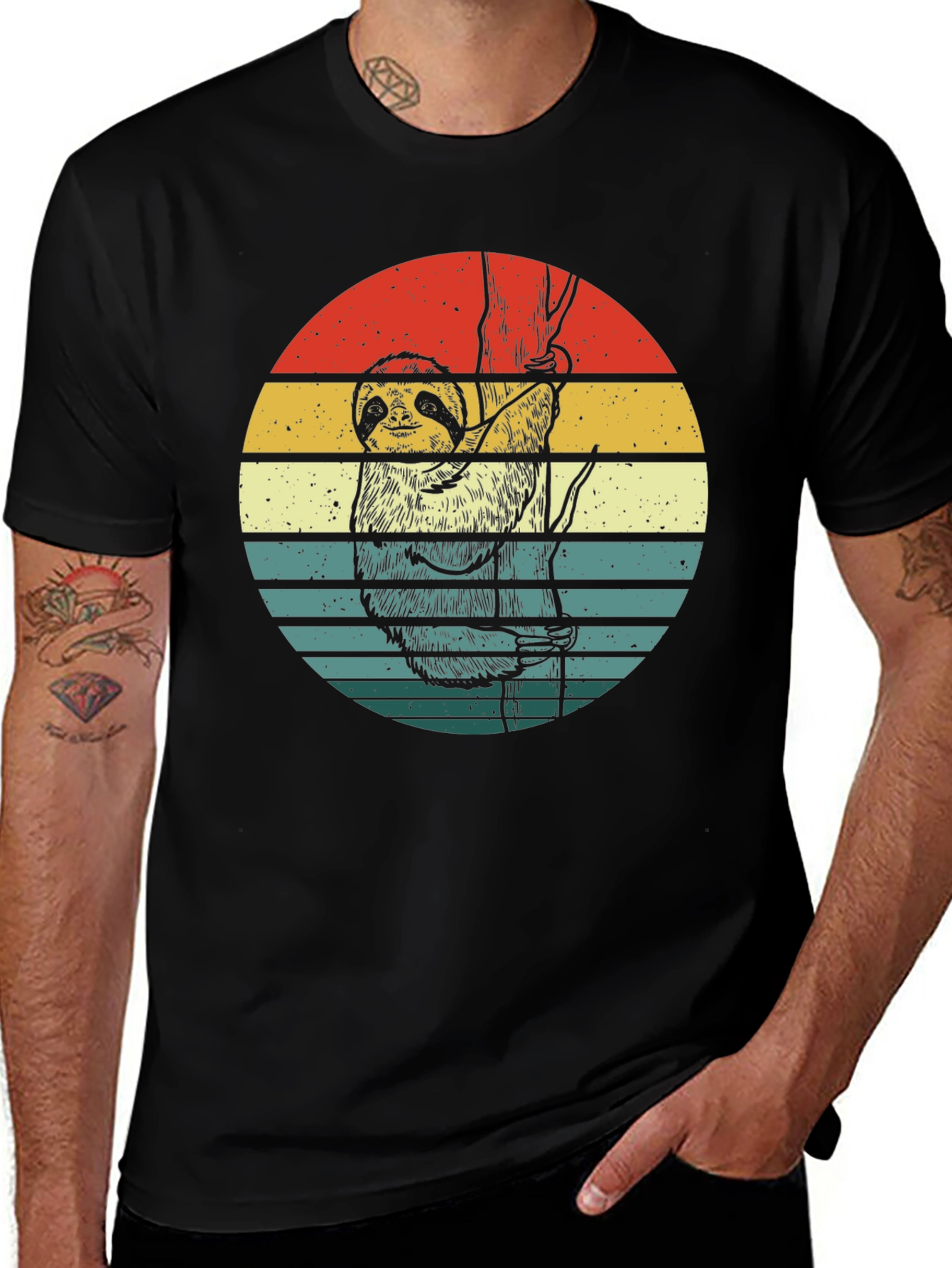 Variant 25 of Retro Sloth T-Shirt
