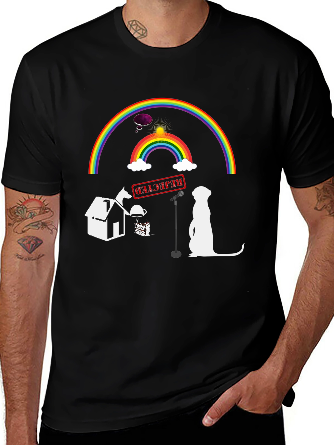 Rainbow Stand-up T-shirt