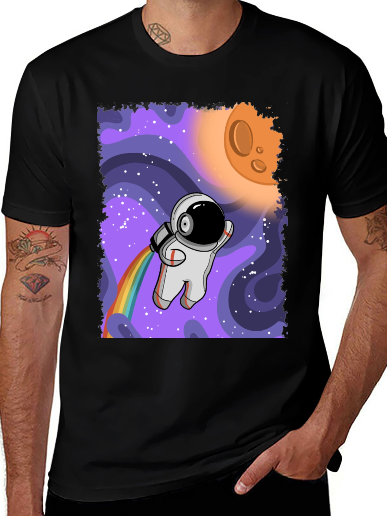 Variant 6 of Astronaut Rainbow T-Shirt - Space Adventure