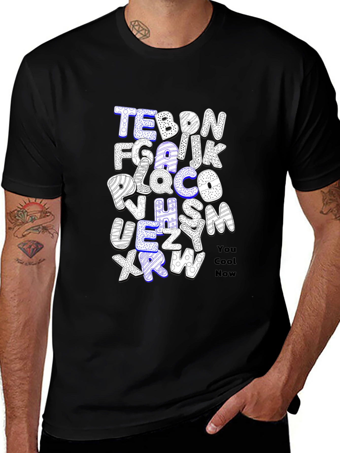 Alphabet Art T-Shirt - Funky Letter Design!