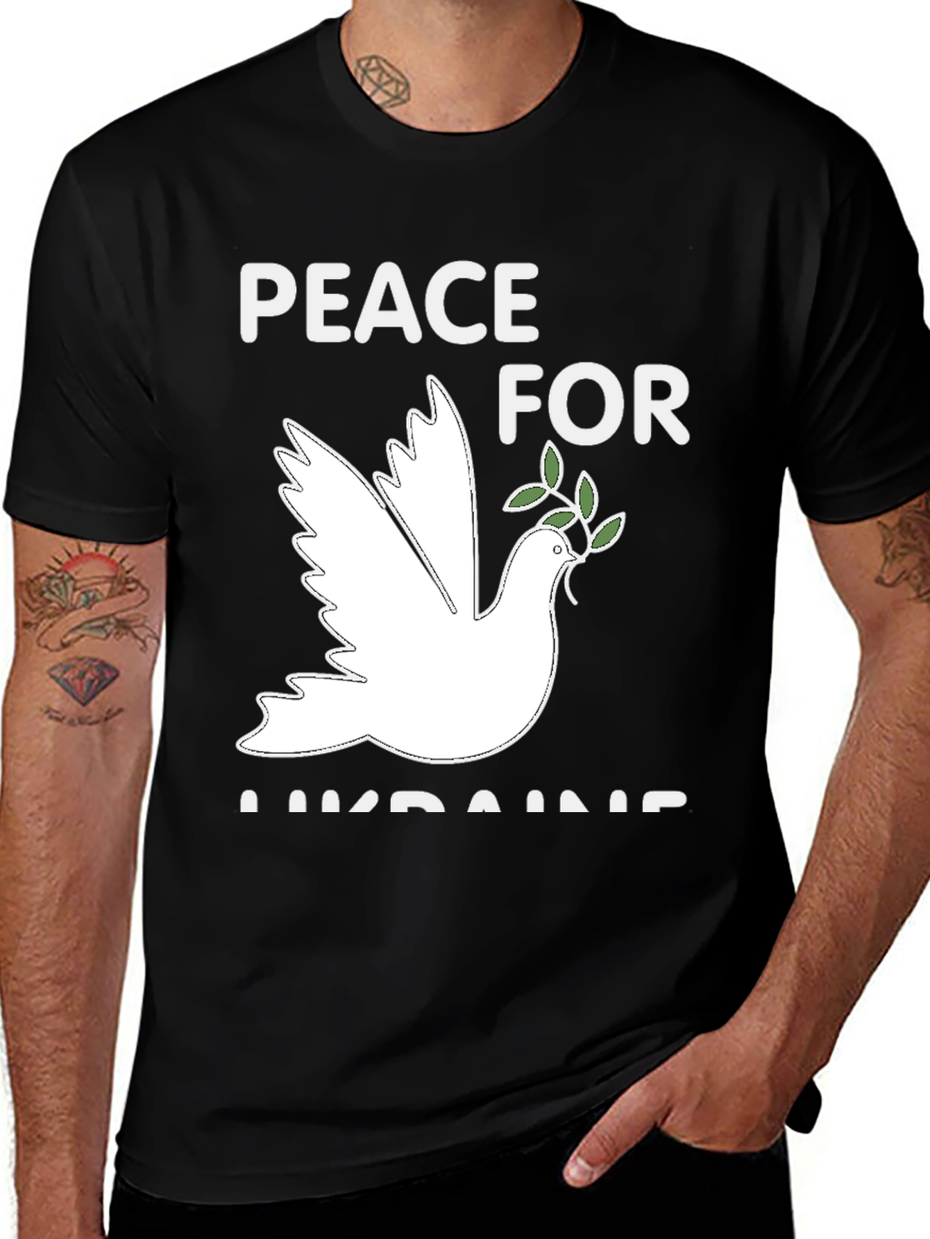 Variant 3 of Peace for Ukraine Dove T-Shirt