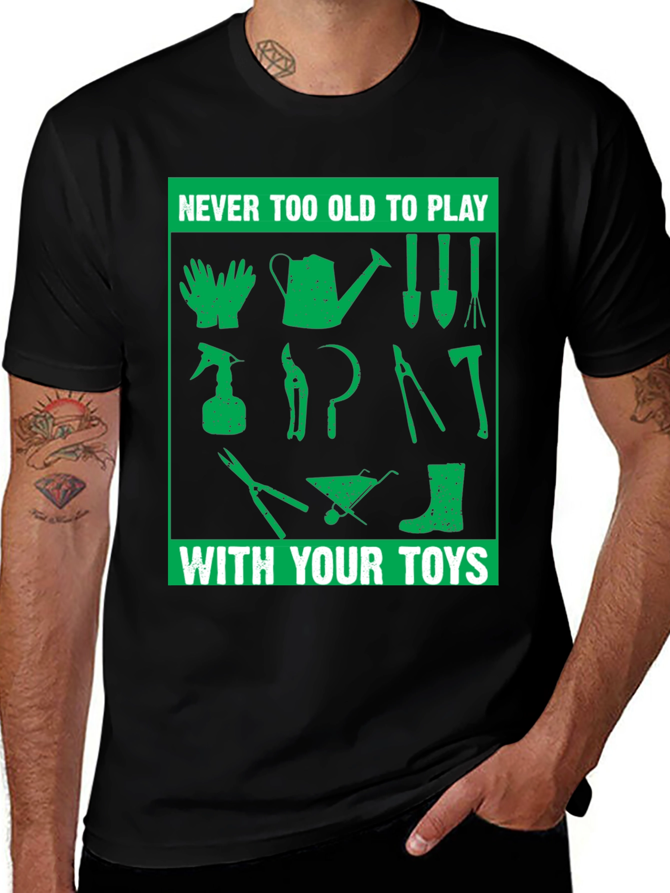 Variant 29 of Gardening T-Shirt - Never Too Old To Play