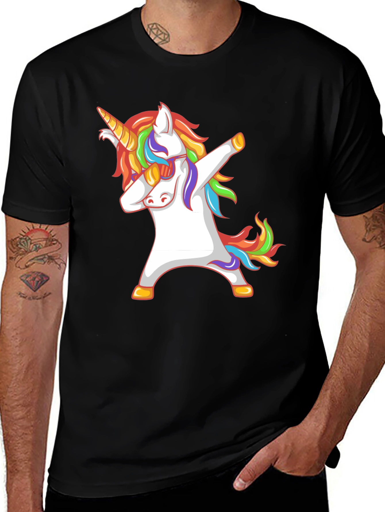 Variant 28 of Unicorn Dabbing Graphic Tee - Funny Animal T-Shirt