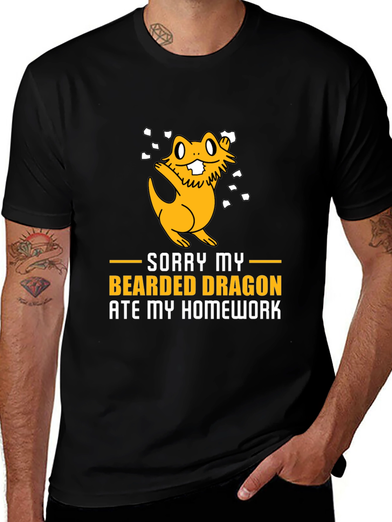 Variant 9 of Bearded Dragon Ate My Homework T-Shirt