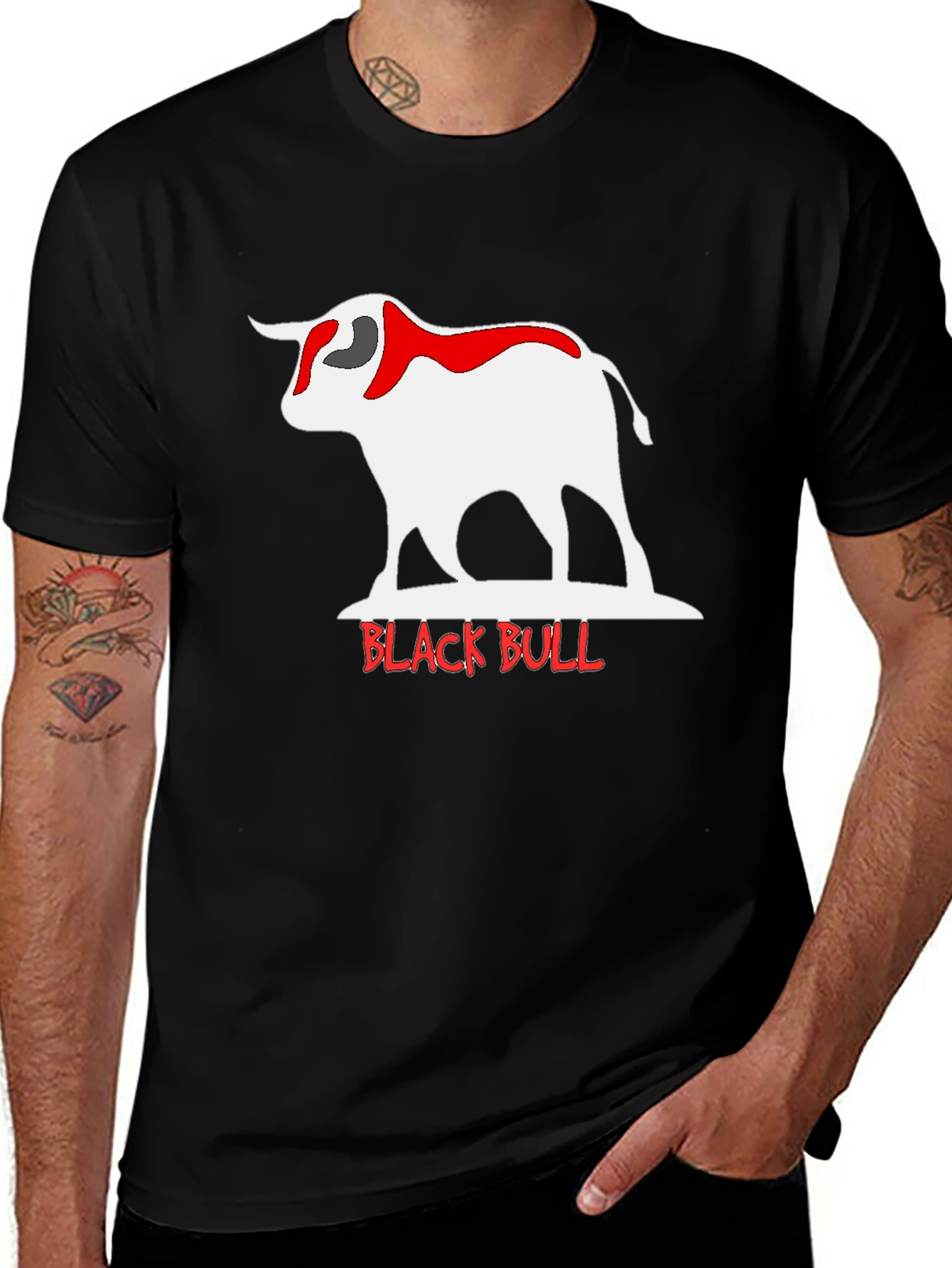 Variant 20 of Black Bull Graphic Tee - Bold Statement Shirt