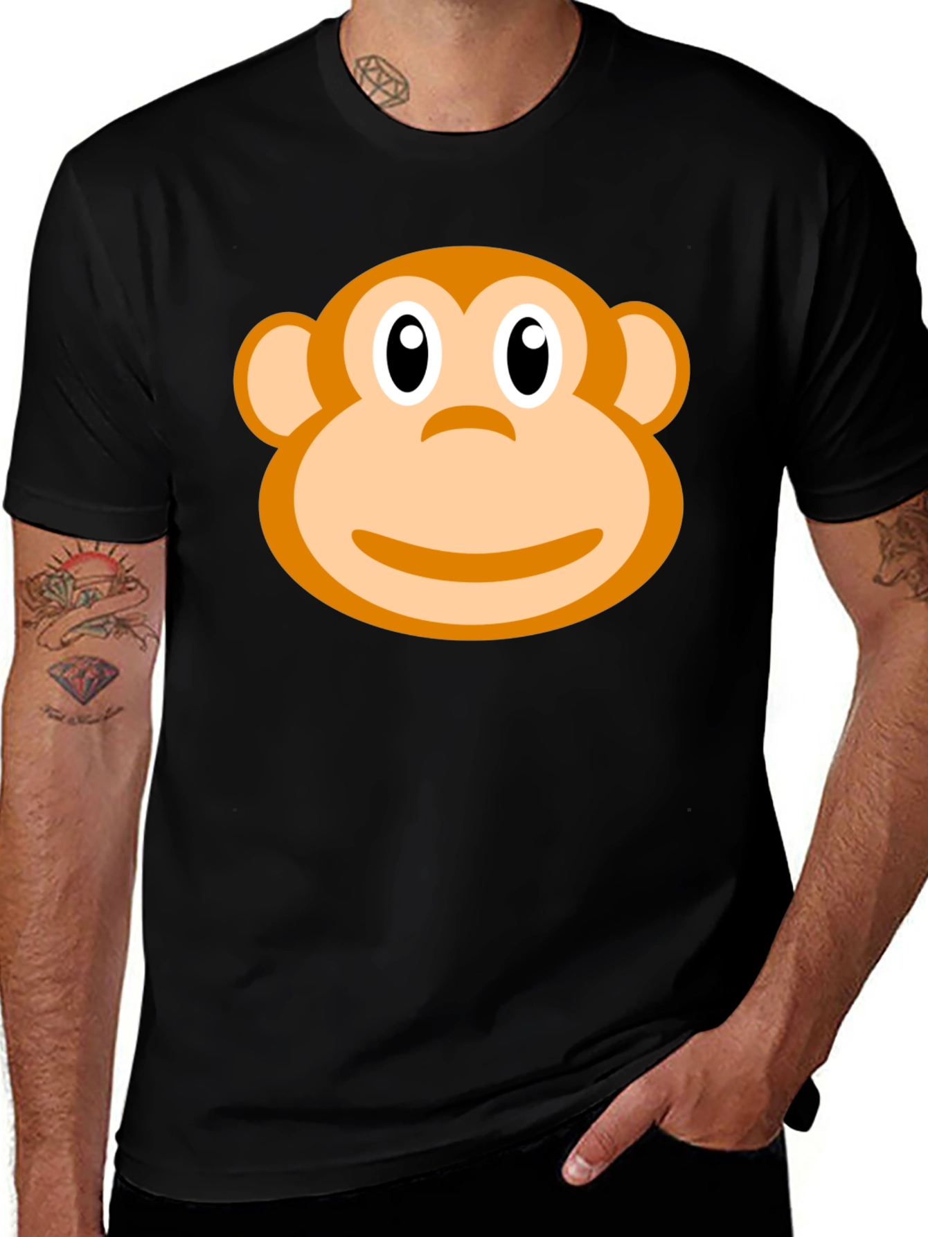 Variant 13 of Monkey Face Graphic Print T-Shirt