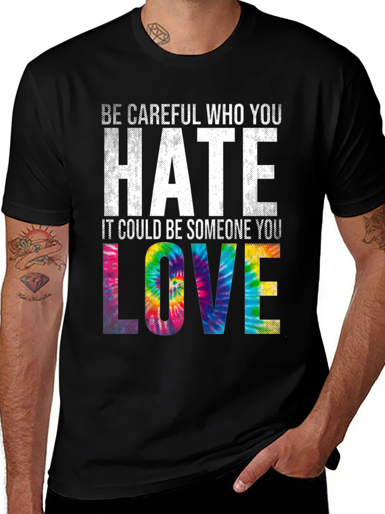 Variant 30 of Be Careful Who You Hate Tie Dye Graphic T-Shirt