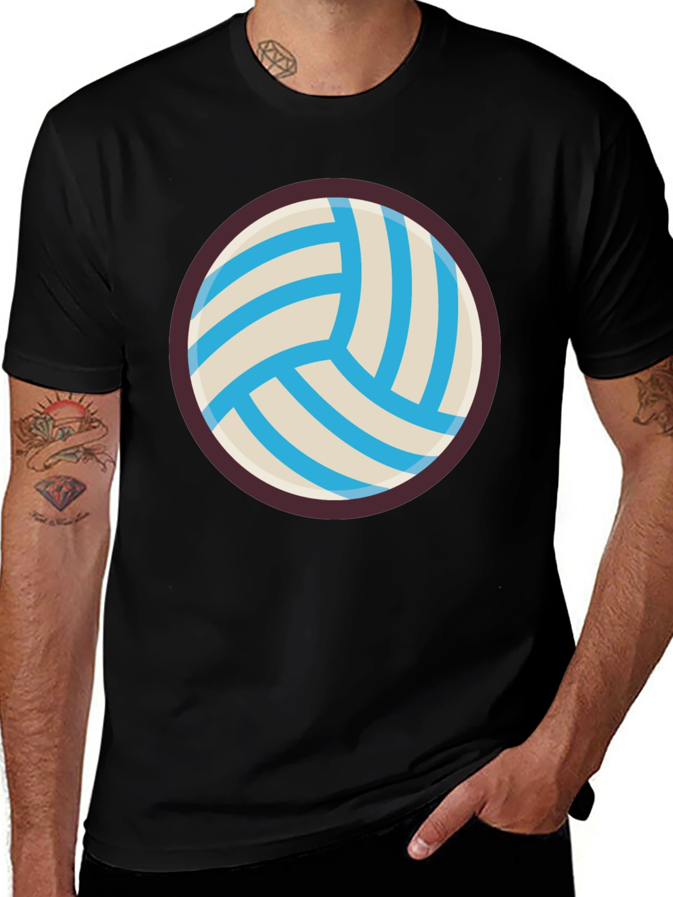 Variant 15 of Volleyball Graphic Tee - Sporty Casual Style