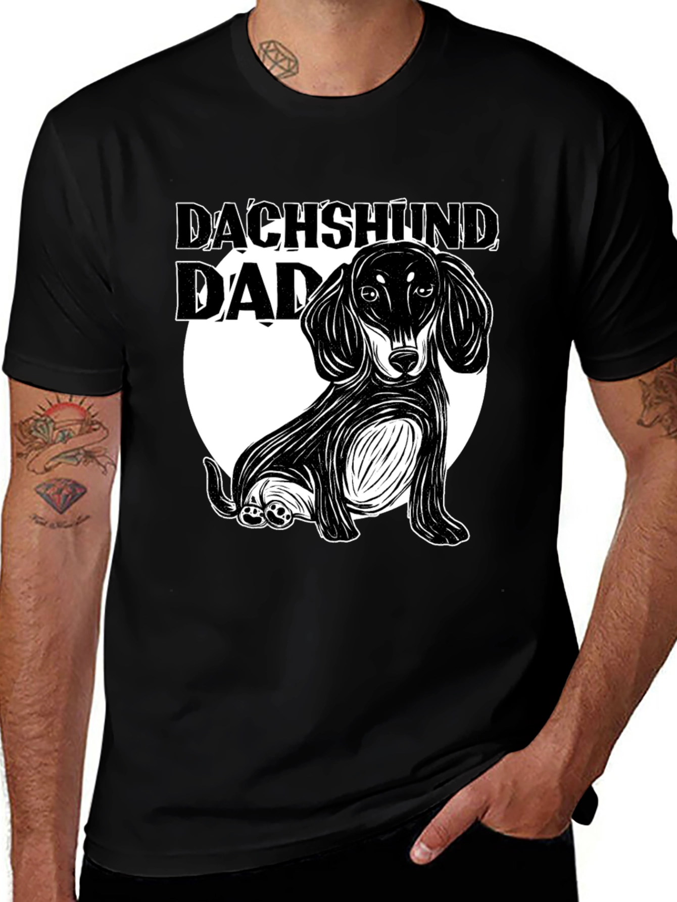 Dachshund Dad Graphic T-Shirt