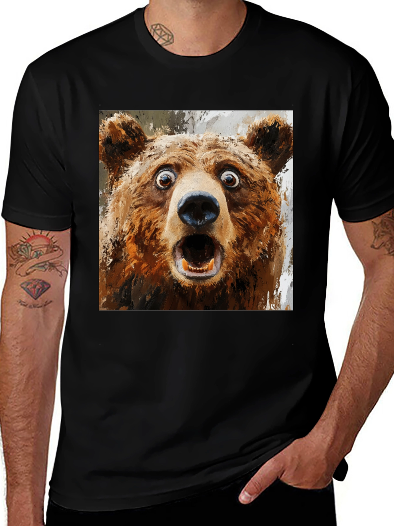 Variant 15 of Surprised Bear Graphic T-Shirt