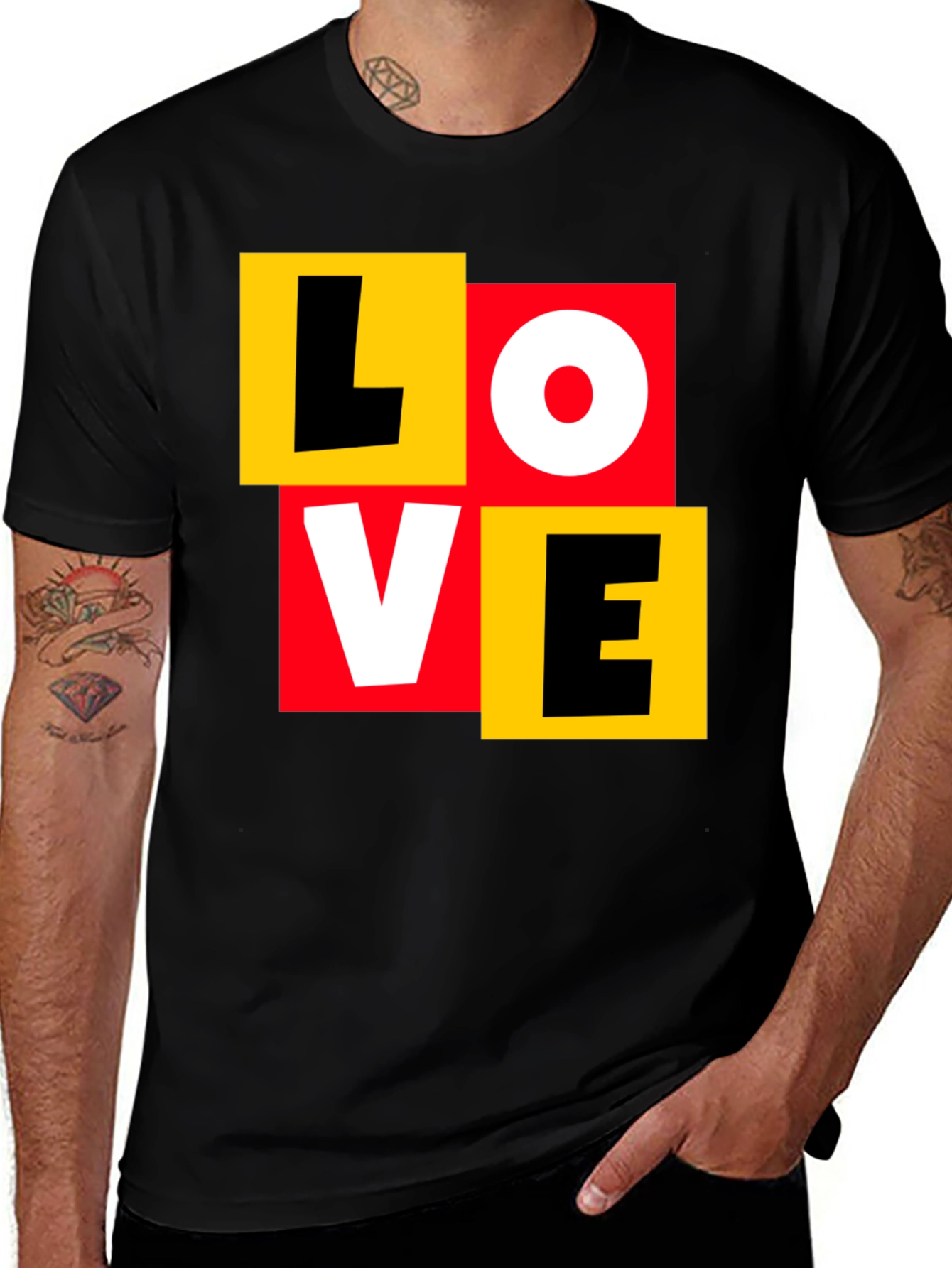 Variant 18 of LOVE Graphic Black T-Shirt