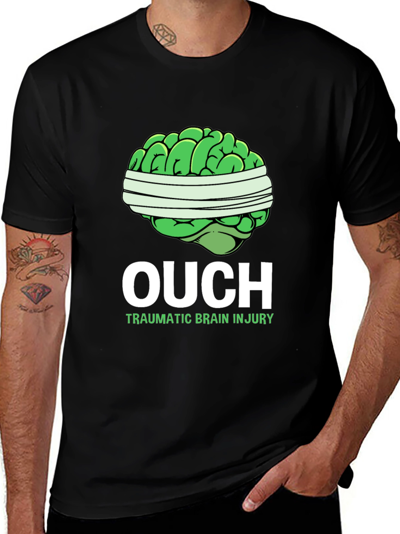 Variant 2 of Ouch Traumatic Brain Injury T-Shirt