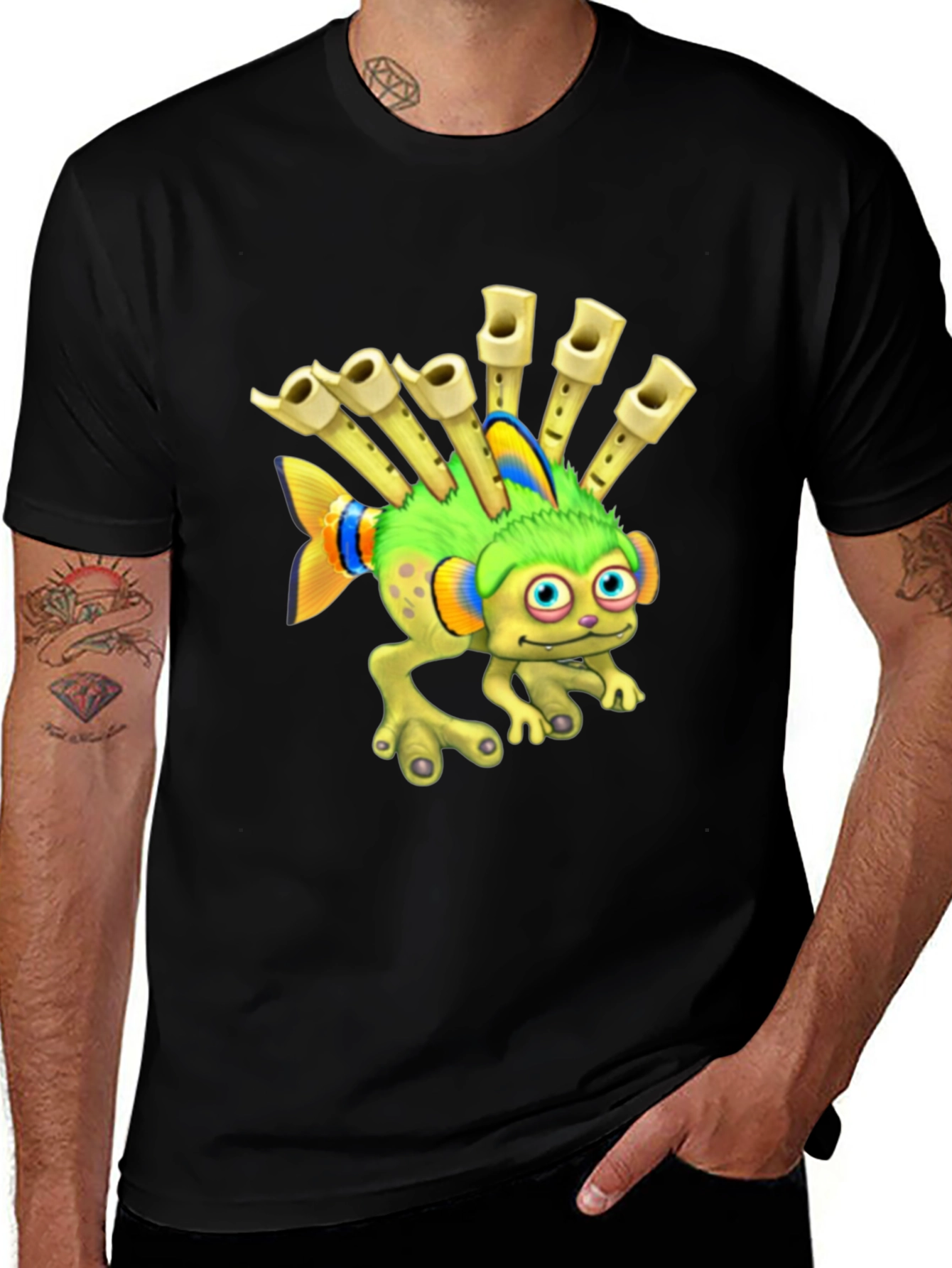 Variant 13 of Monster Musician T-Shirt - Quirky Graphic Tee
