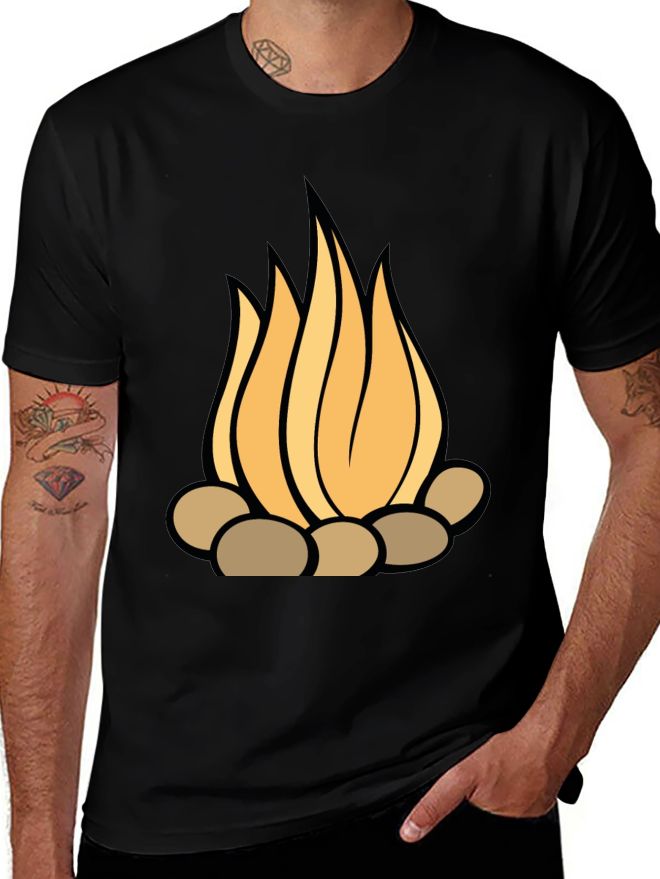 Variant 22 of Campfire Graphic T-Shirt - Casual Style