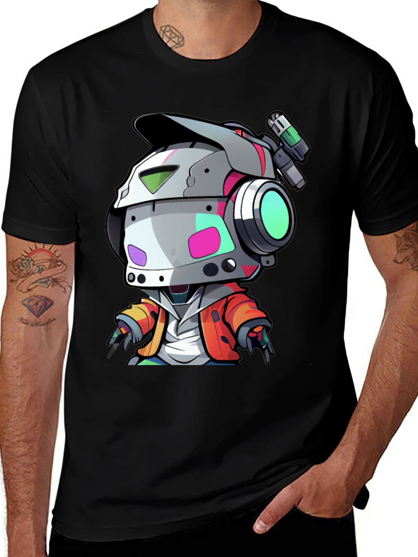 Variant 4 of Robot Character Graphic Tee